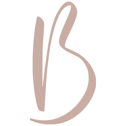 The letter b in pink on a green background.